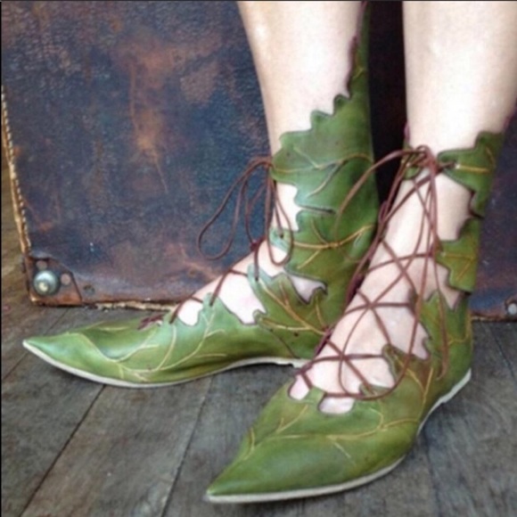 Green Elven Leaf Boots - Picture 8 of 8